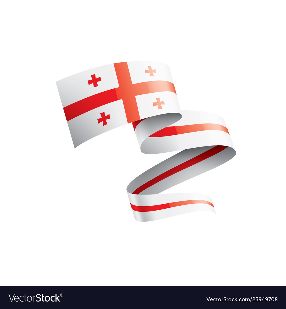 Georgia flag on a white Royalty Free Vector Image