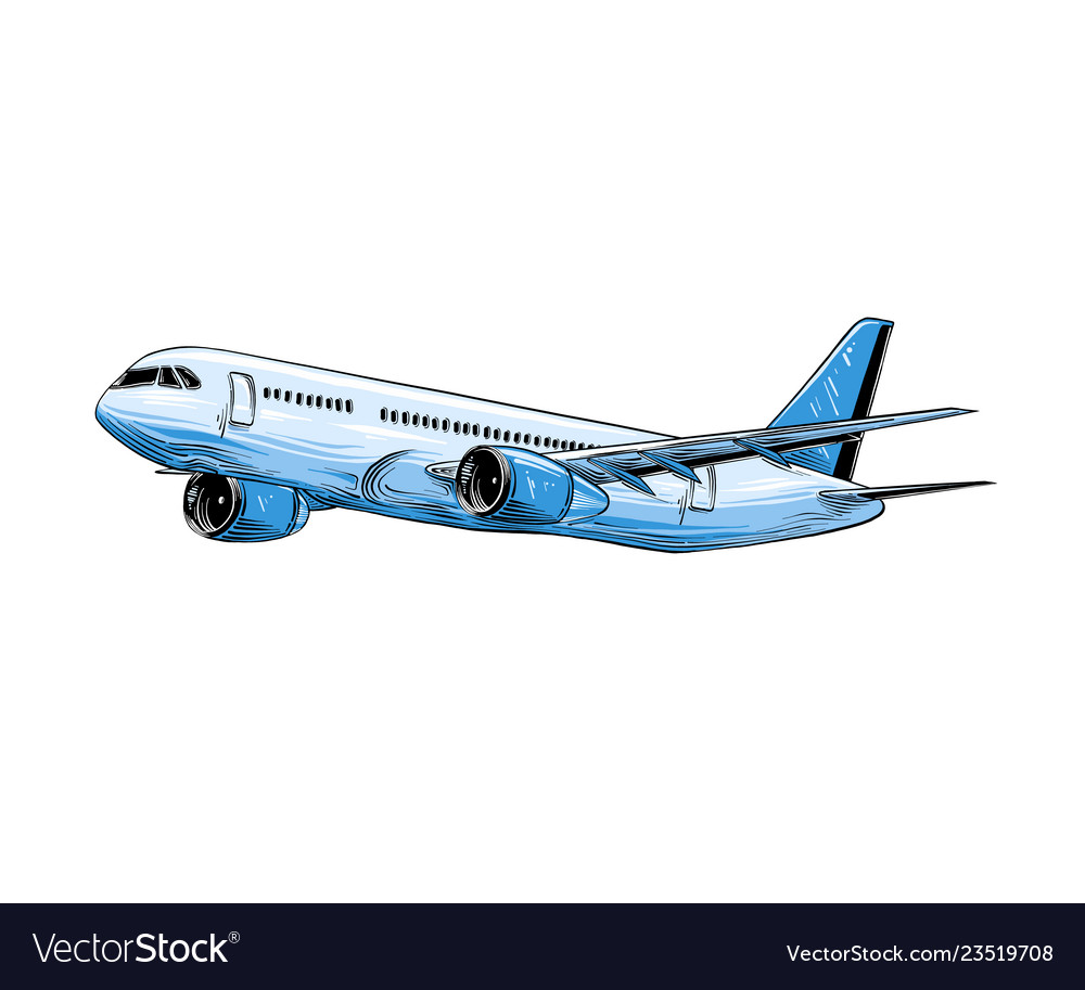 Airplane Drawing line art vector illustration for coloring book. Cartoon Aeroplane  drawing for coloring book for kids and children. Sketch art drawing Stock  Vector Image & Art - Alamy