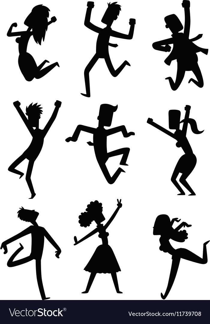 Jumping People Celebration Set