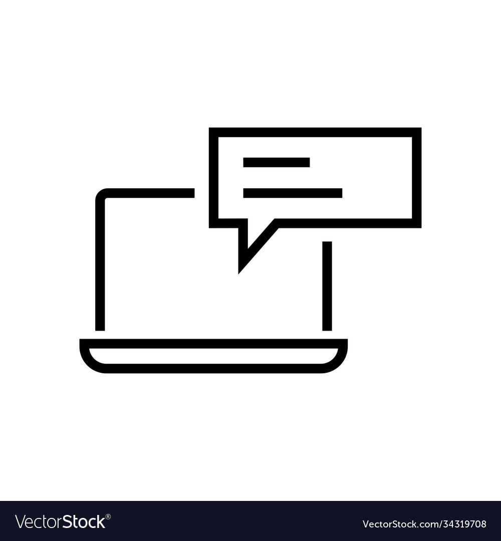 Message icon chat bubble editable stroke Vector Image Message icon chat bubble editable stroke