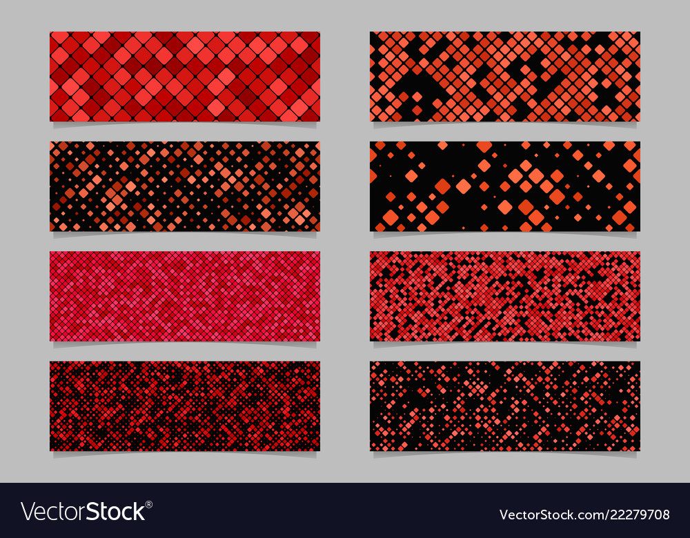 Modern diagonal rounded square pattern banner vector image Modern diagonal rounded square pattern banner