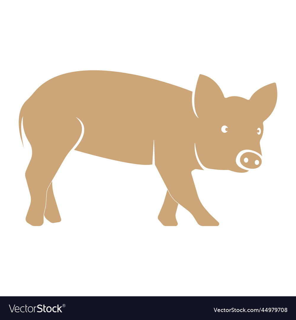 Pig element vector image Pig element