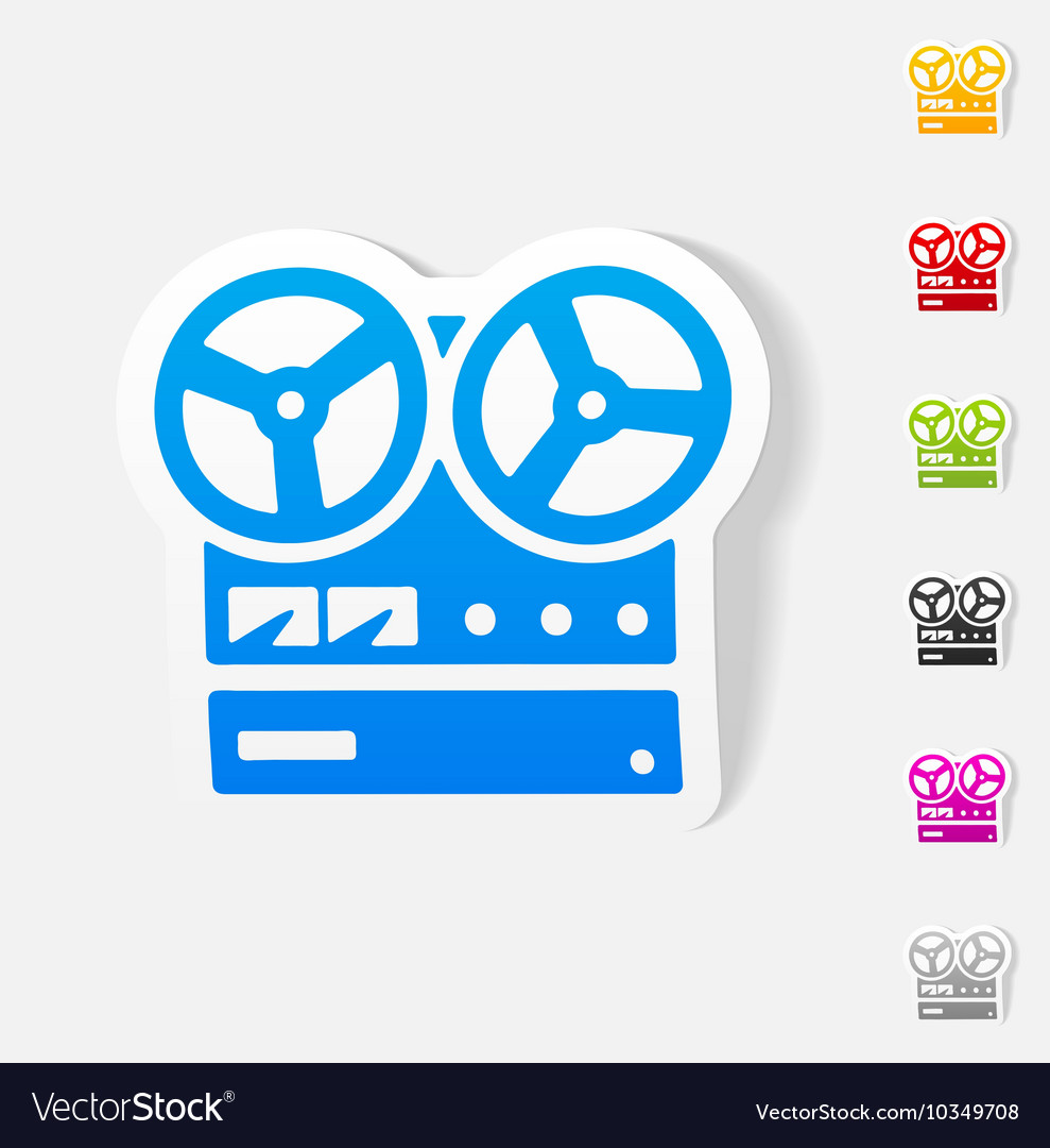Realistic design element stereo recorder