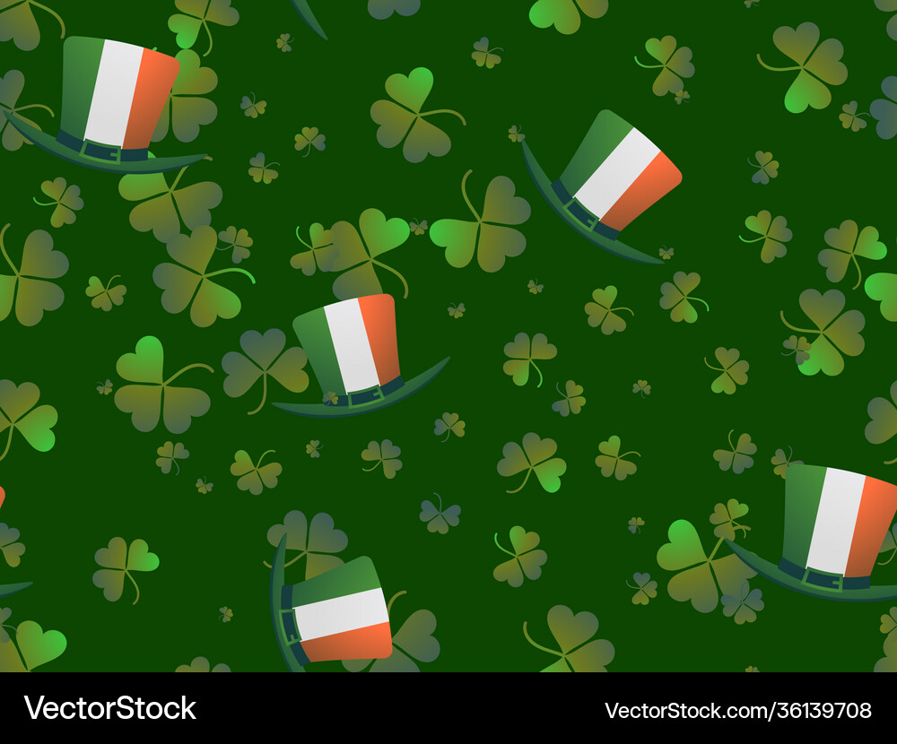 Saint patricks day seamless pattern clover Vector Image