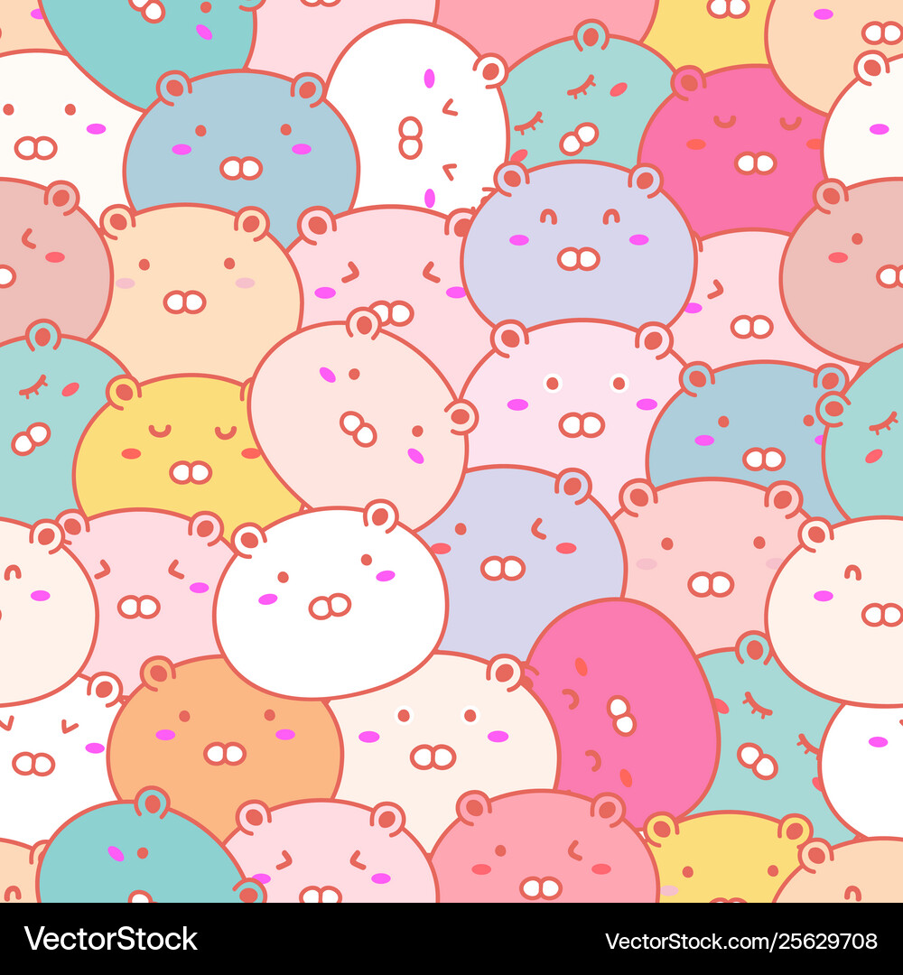 Seamless pattern with cute bear background Vector Image
