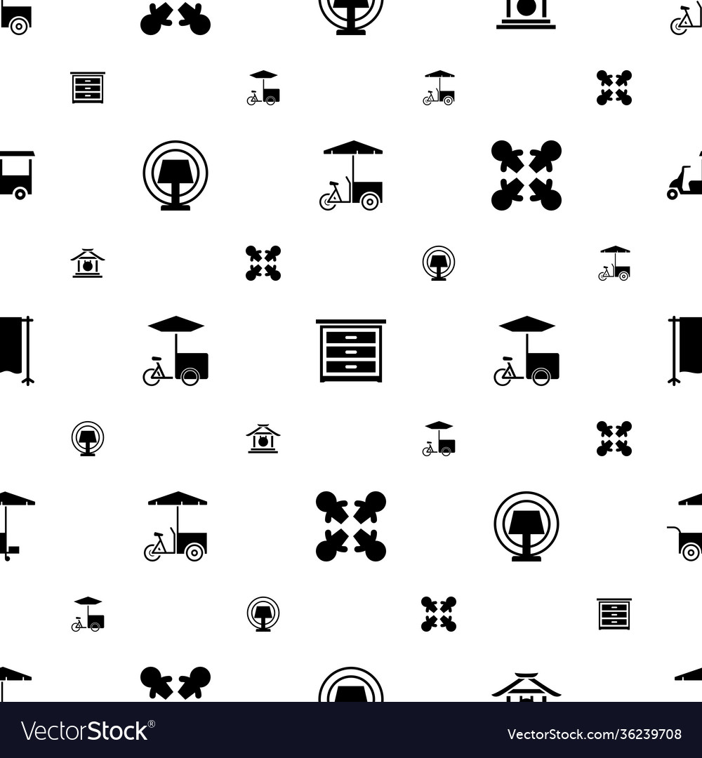 Stand icons pattern seamless white background