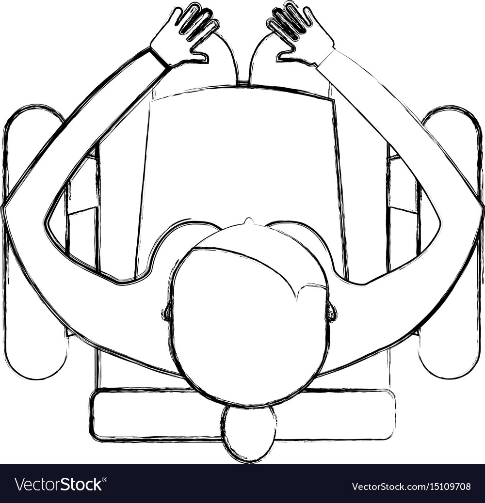 Top view women sitting cartoon