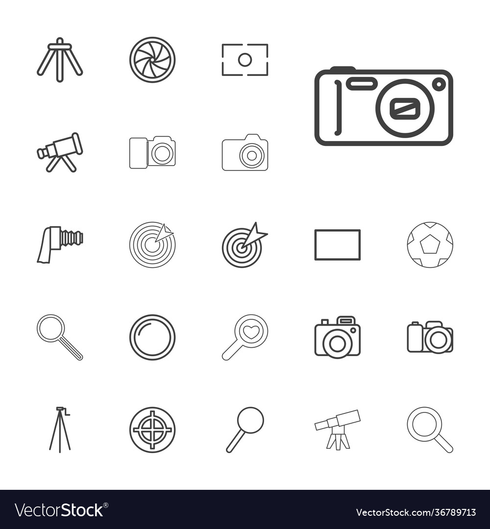 22 focus icons Royalty Free Vector Image - VectorStock