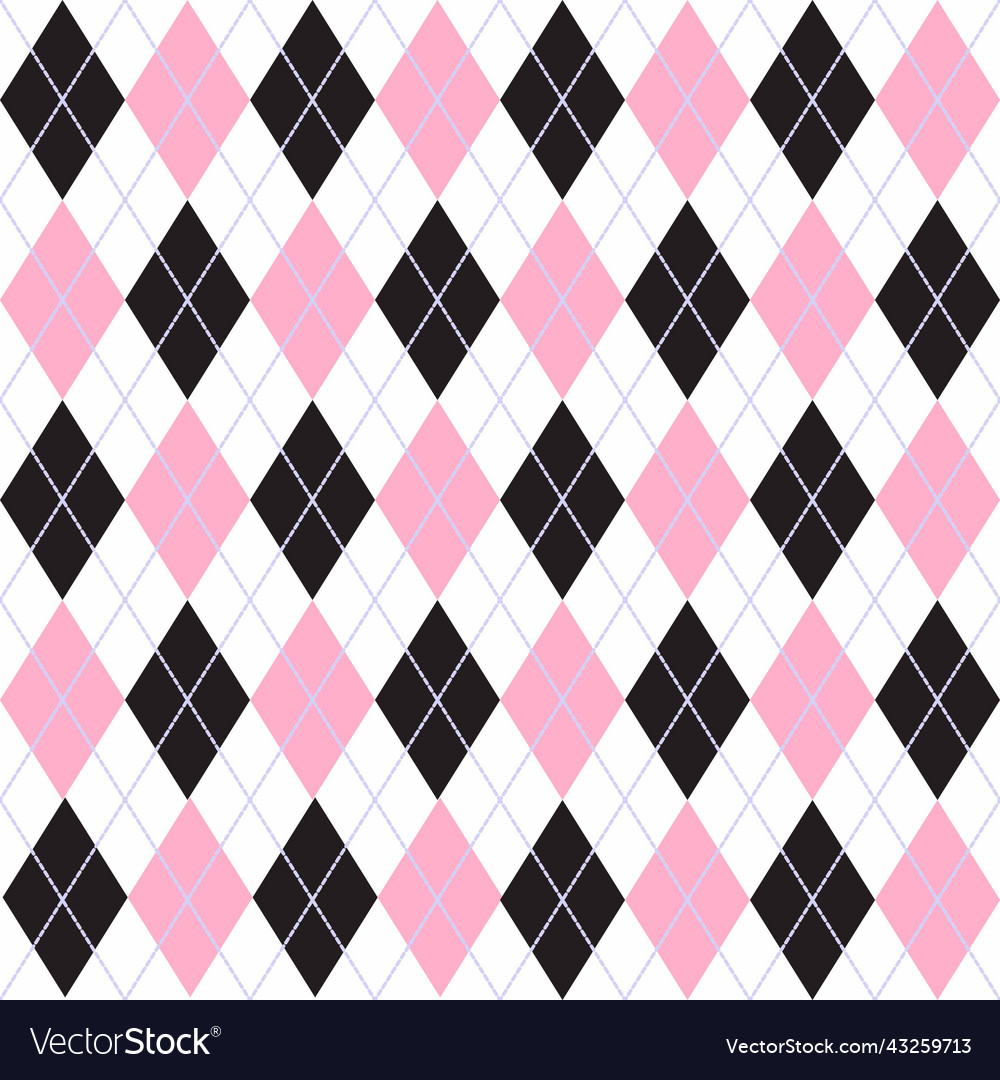 Argyle pattern seamless background vector image Argyle pattern seamless background