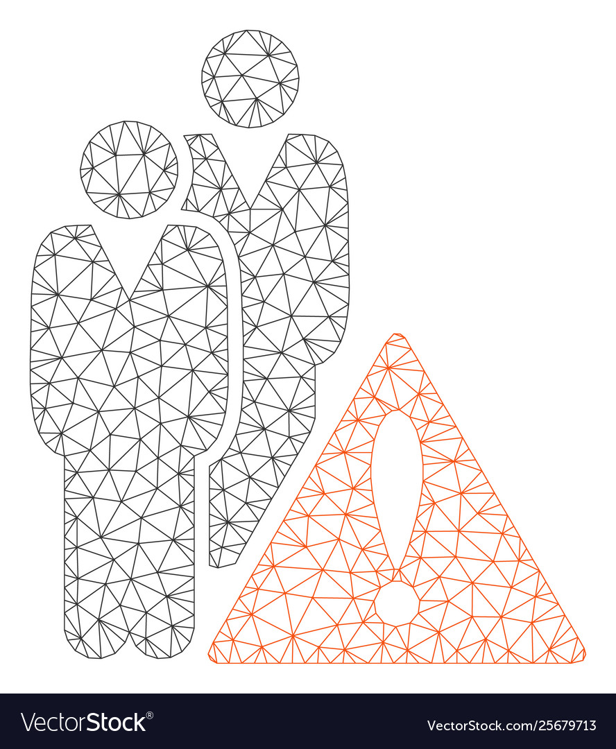 Black list mesh network model vector image Black list mesh network model