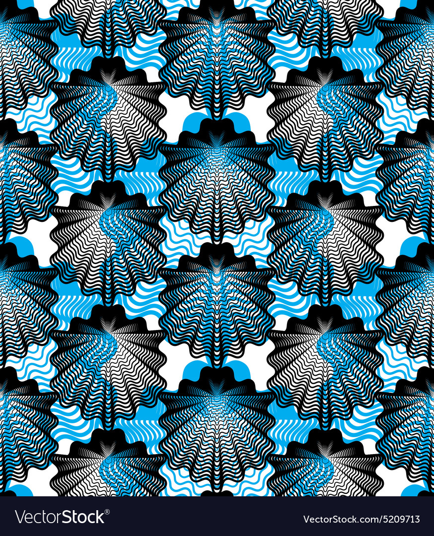 Continuous pattern with graphic lines decorative Vector Image