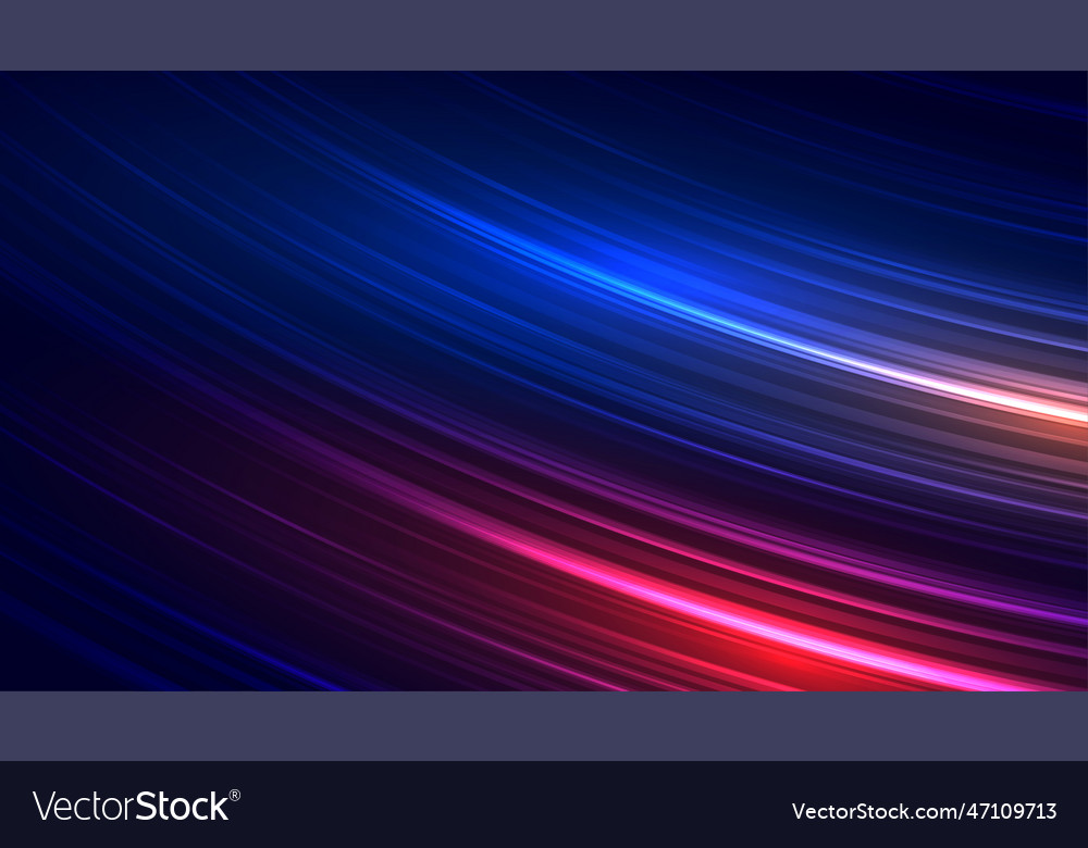 Dynamic light trails banner with speed effects