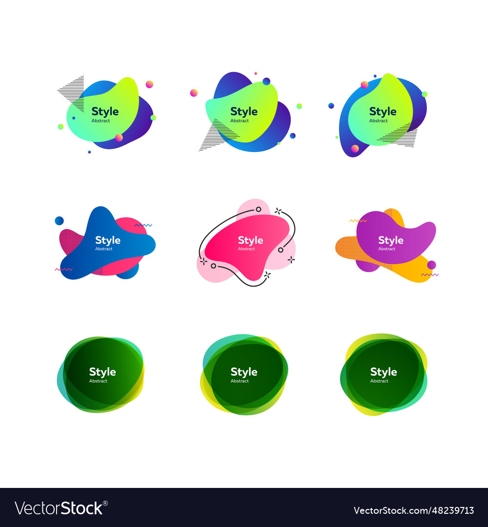 Dynamic stylish abstract figures vector image Dynamic stylish abstract figures