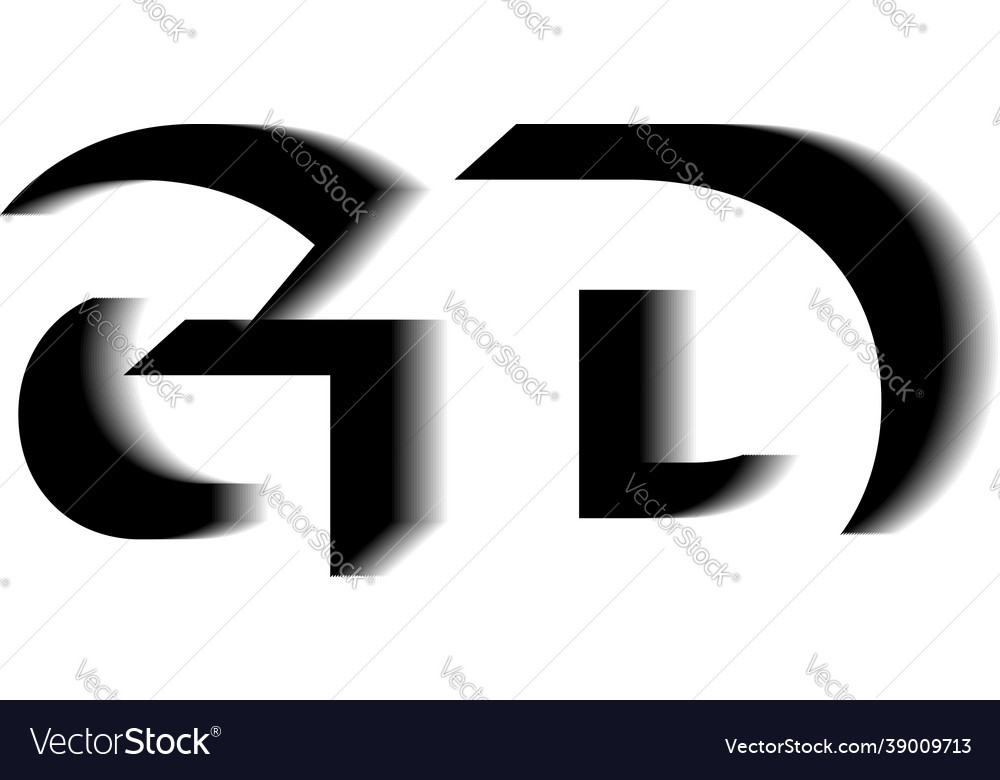 Gd monogram shadow shape style