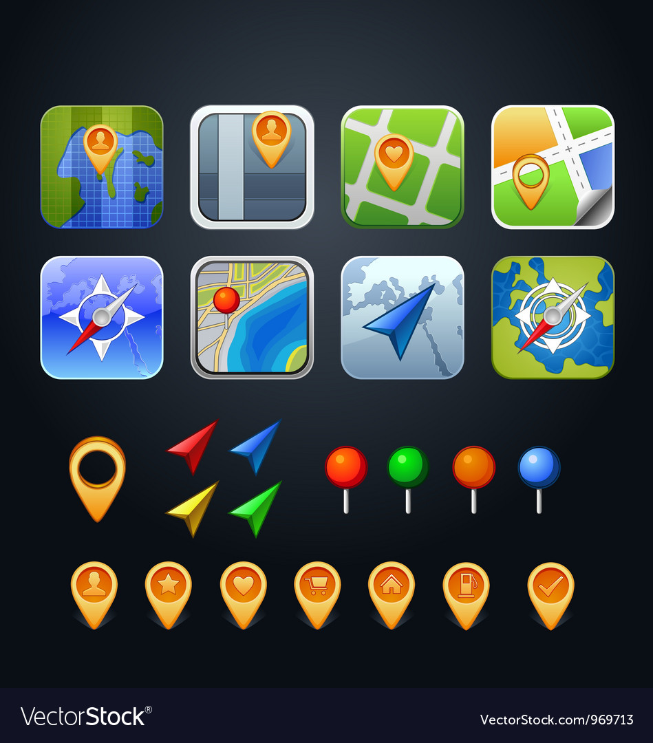GPS Icons - Navigation & Location