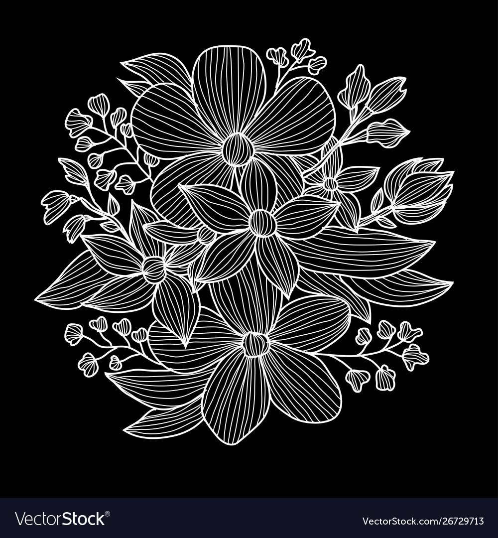Hand gezeichnete Blumendekoration vector image Hand gezeichnete Blumendekoration