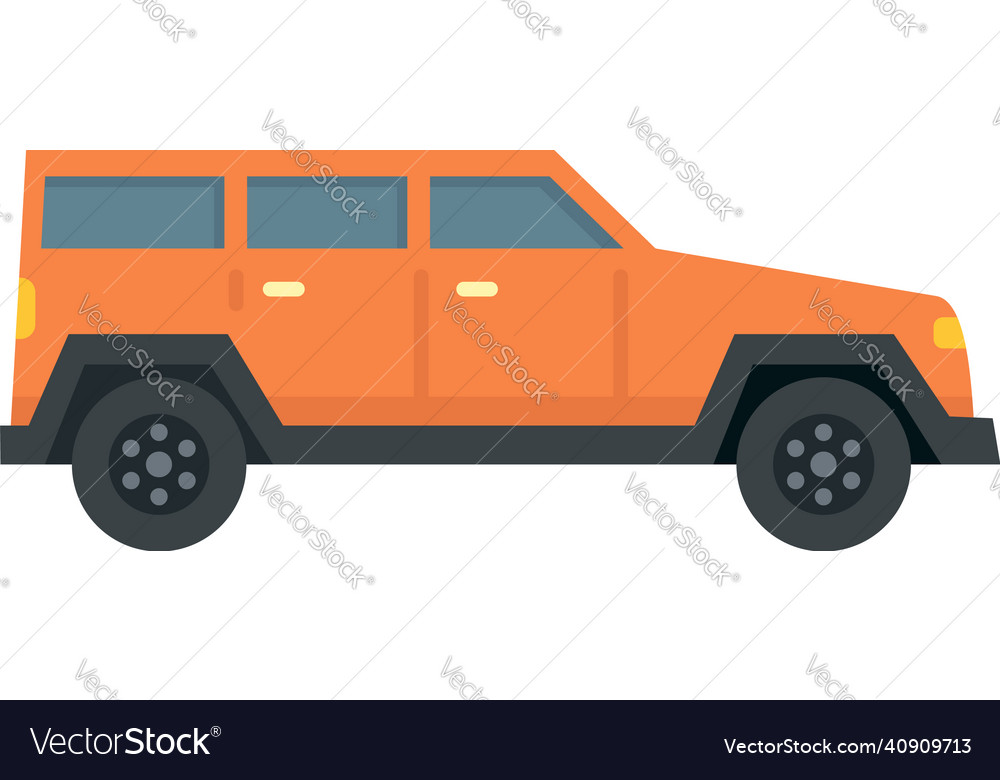 Hitchhiking car icon flat isolated Royalty Free Vector Image