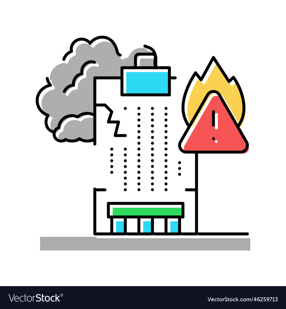 Human made disasters crisis color icon