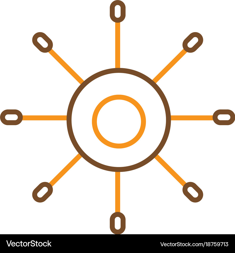 Isolated atom design Royalty Free Vector Image