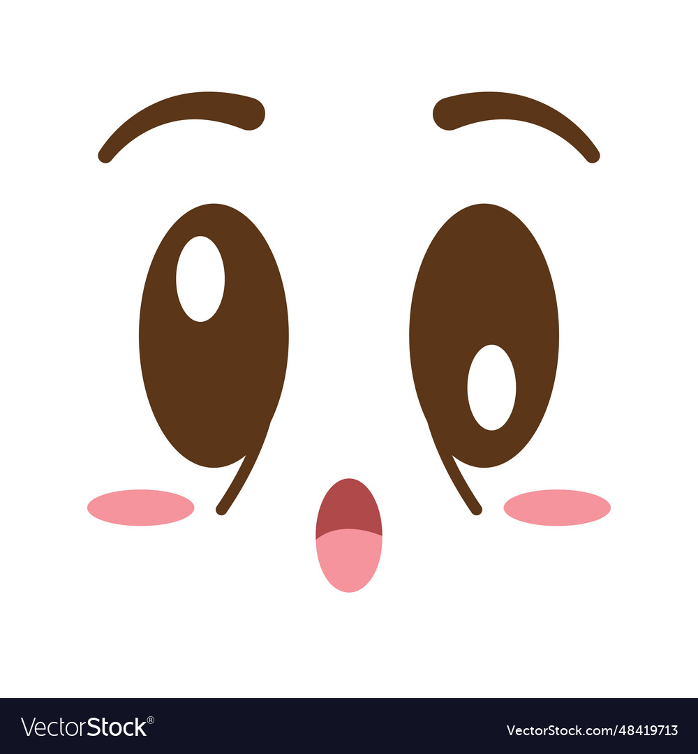 Isolated cute surprise facial expression