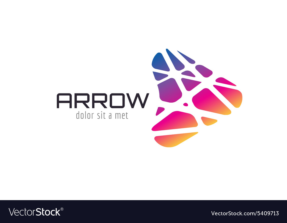 Logo Template Abstract Arrow Shape Royalty Free Vector Image