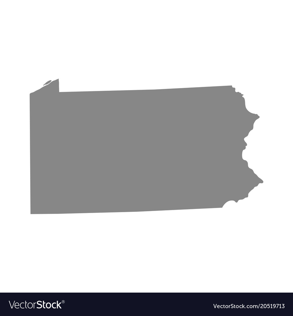 Map of the us state pennsylvania