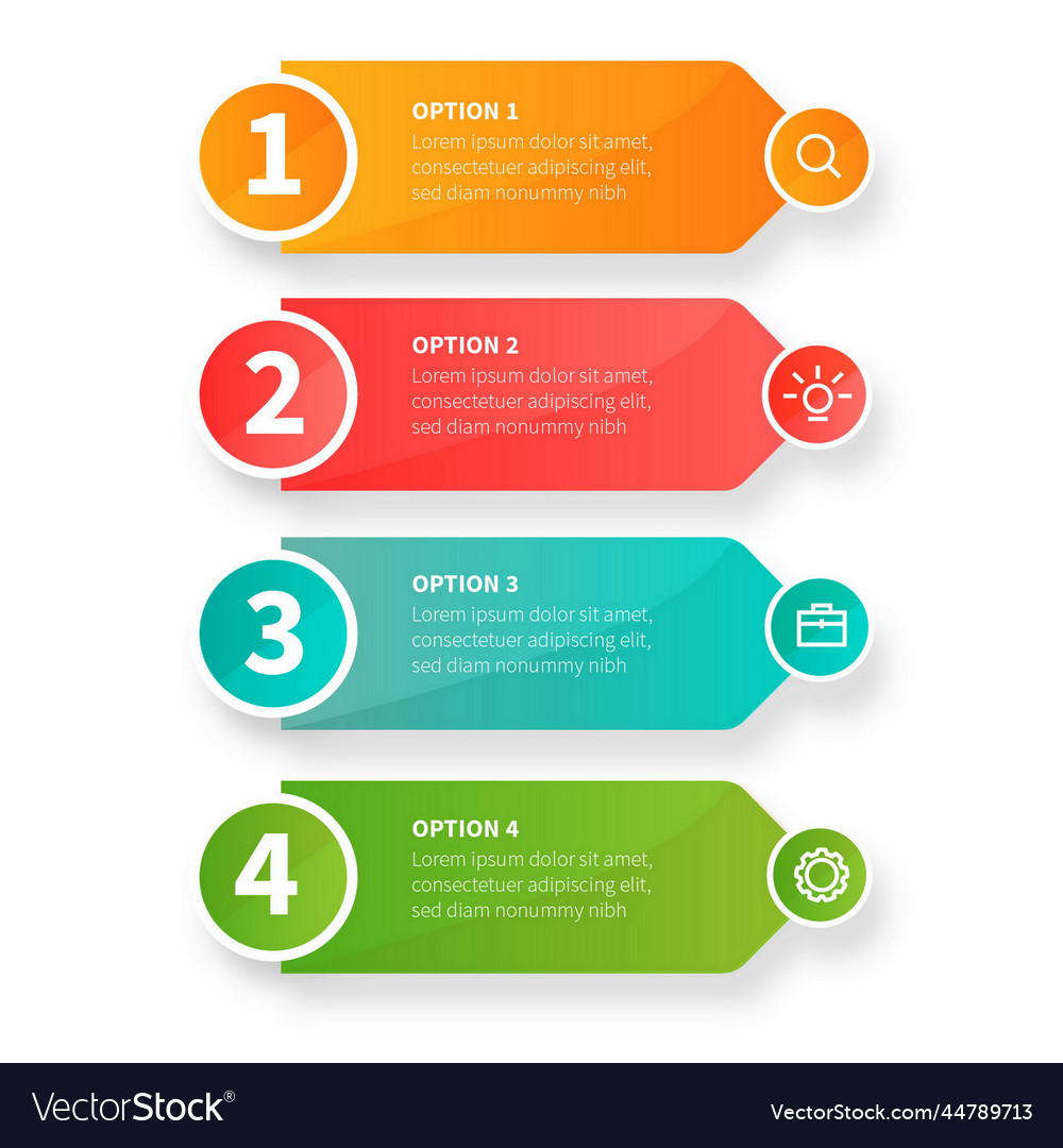 Modern business infographic steps with business