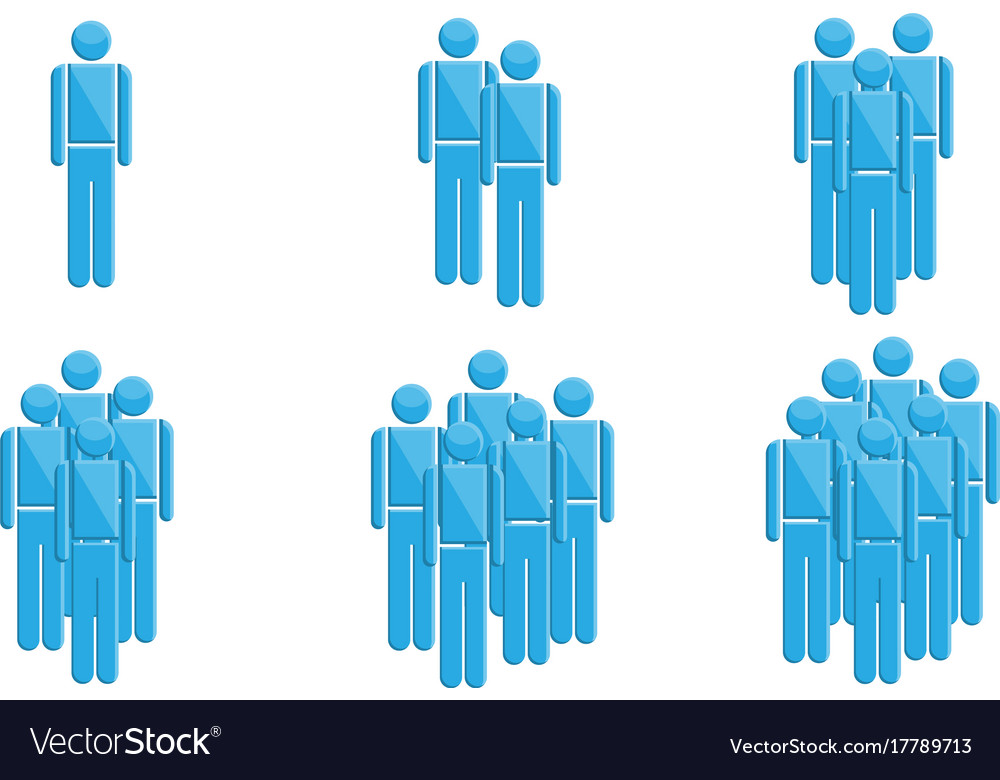 People in groups symbols Royalty Free Vector Image