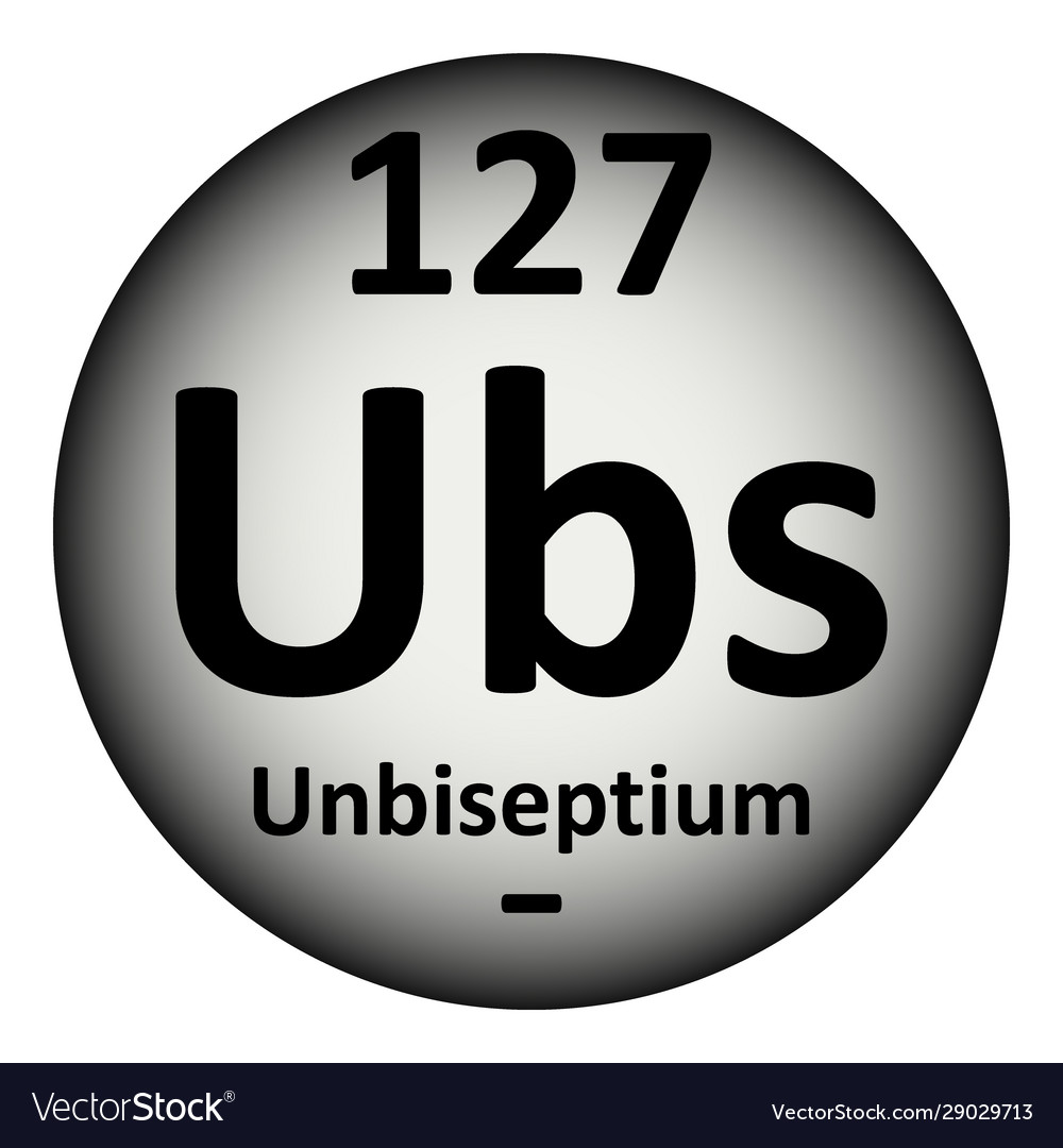 Periodic table element unbiseptium icon