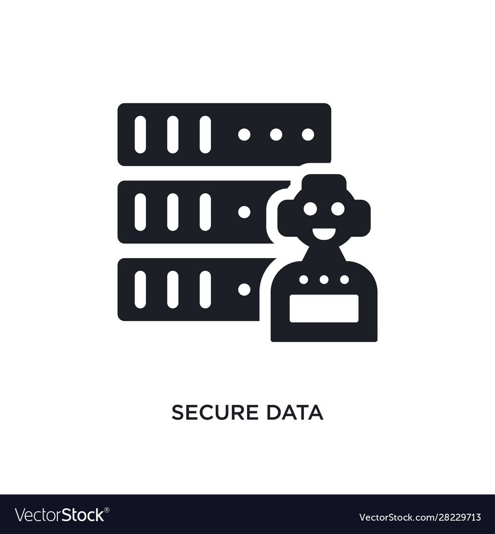 Secure data isolated icon simple element from