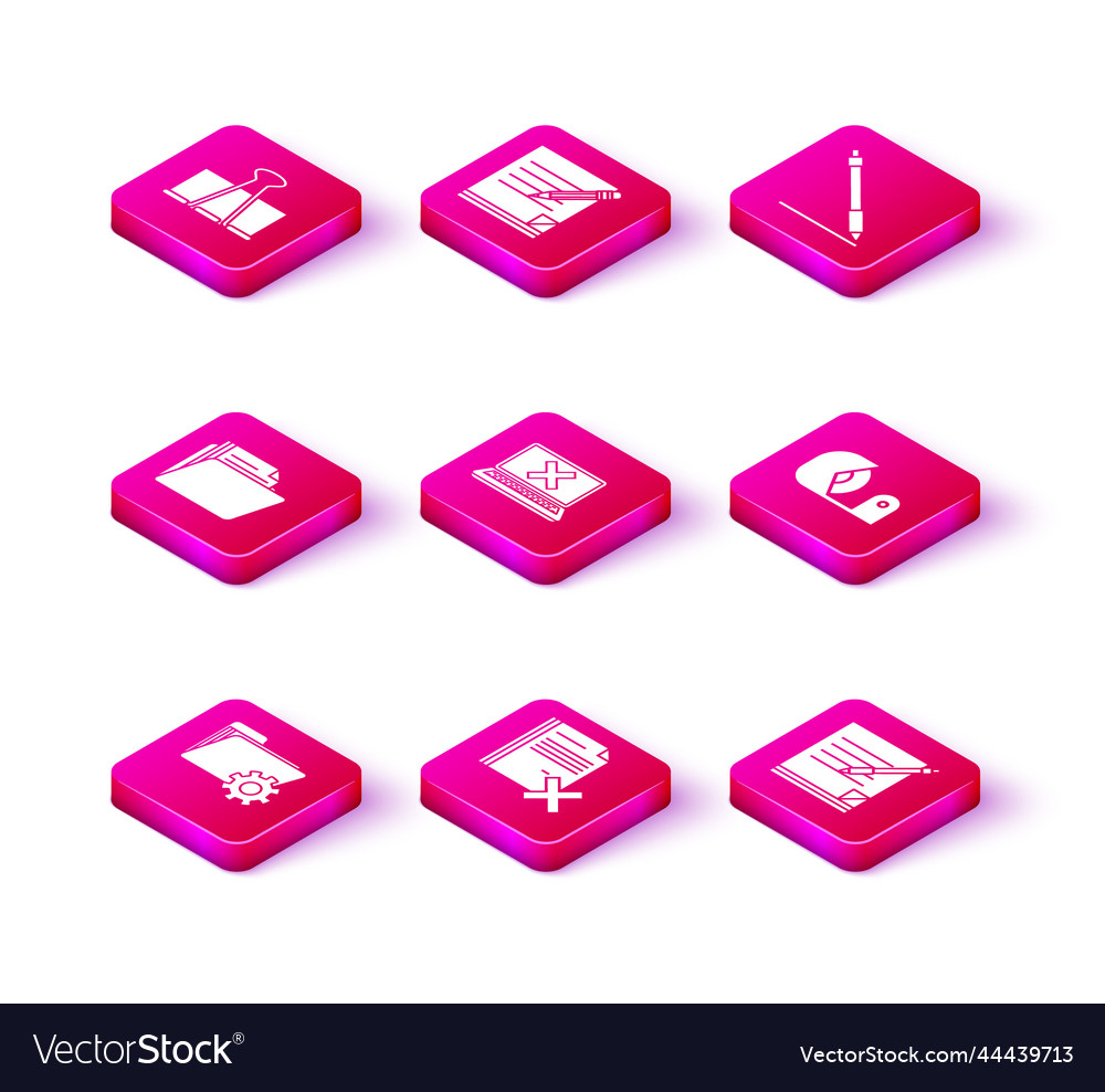 Set folder settings with gears delete file vector image Set folder settings with gears delete file