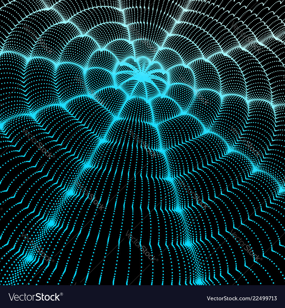 Wavy grid background 3d abstract