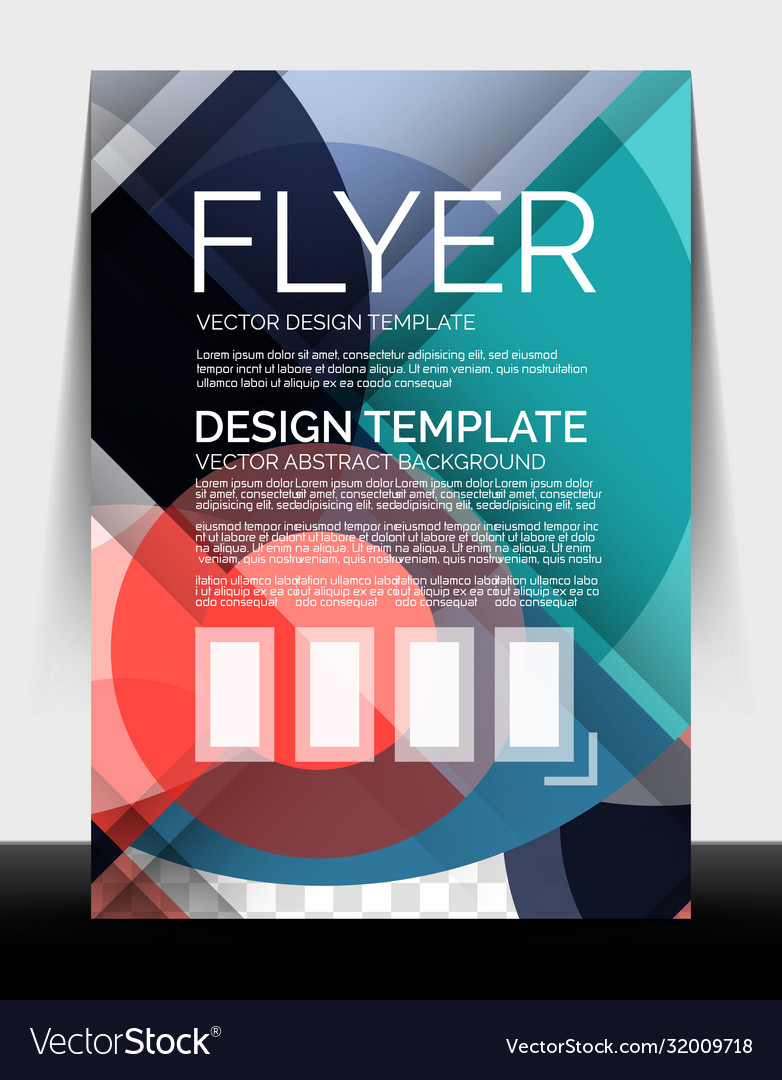 A4 flyer annual report circle design Royalty Free Vector