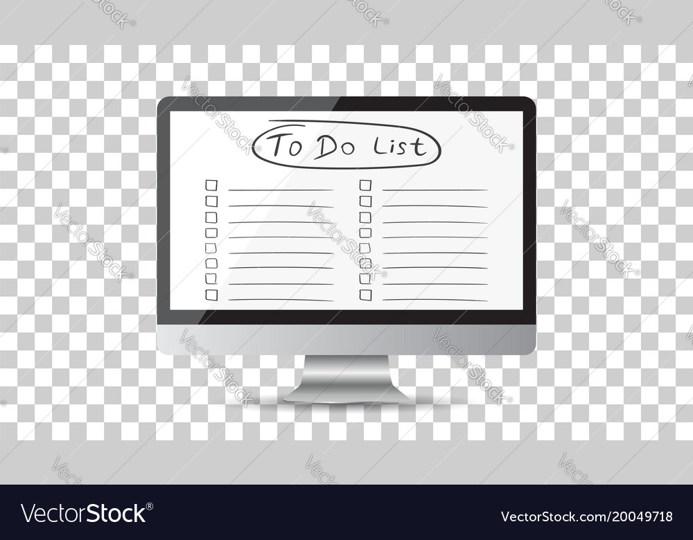 Businessman to do list checklist with computer