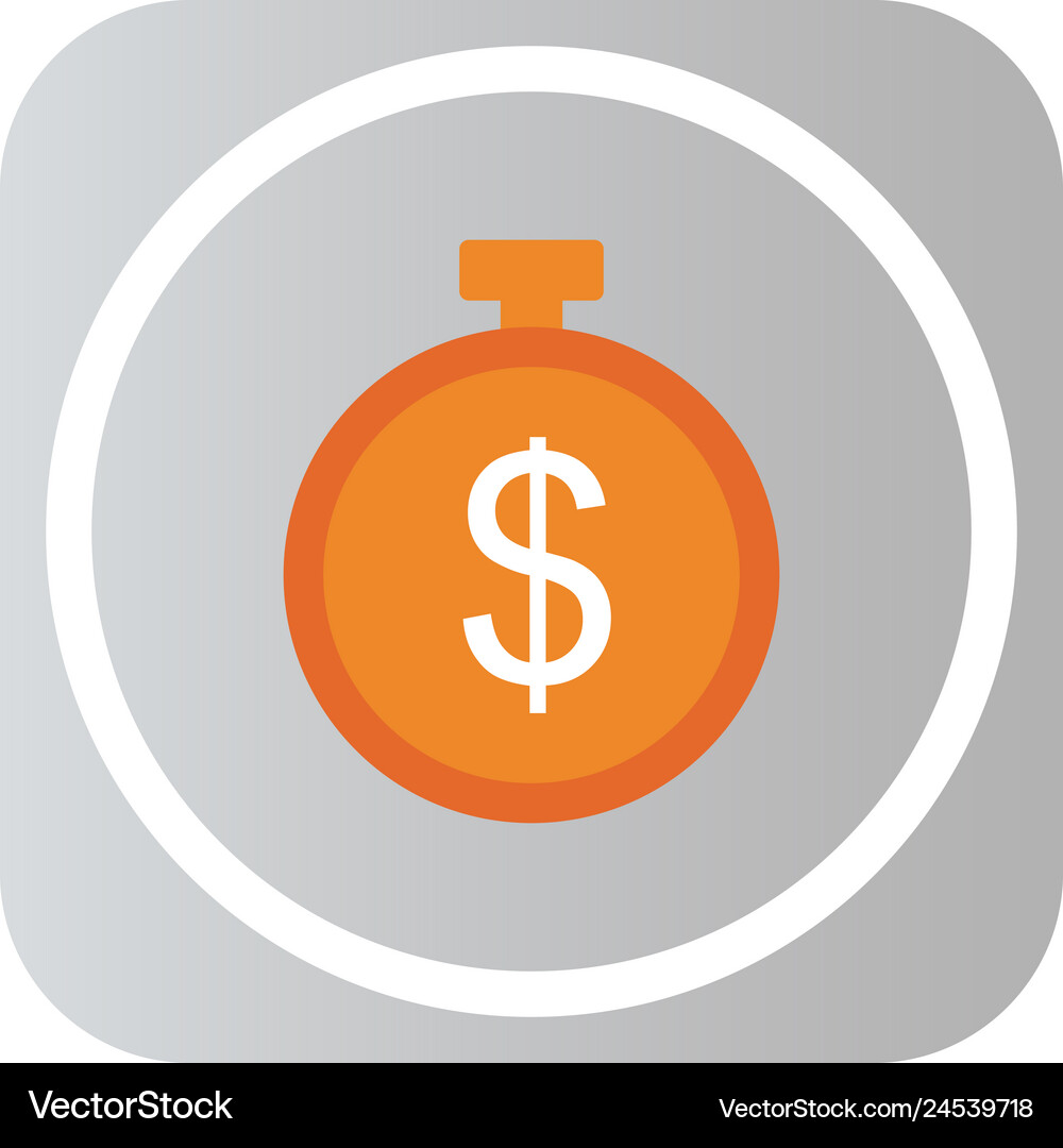 Dollar timer icon Royalty Free Vector Image - VectorStock