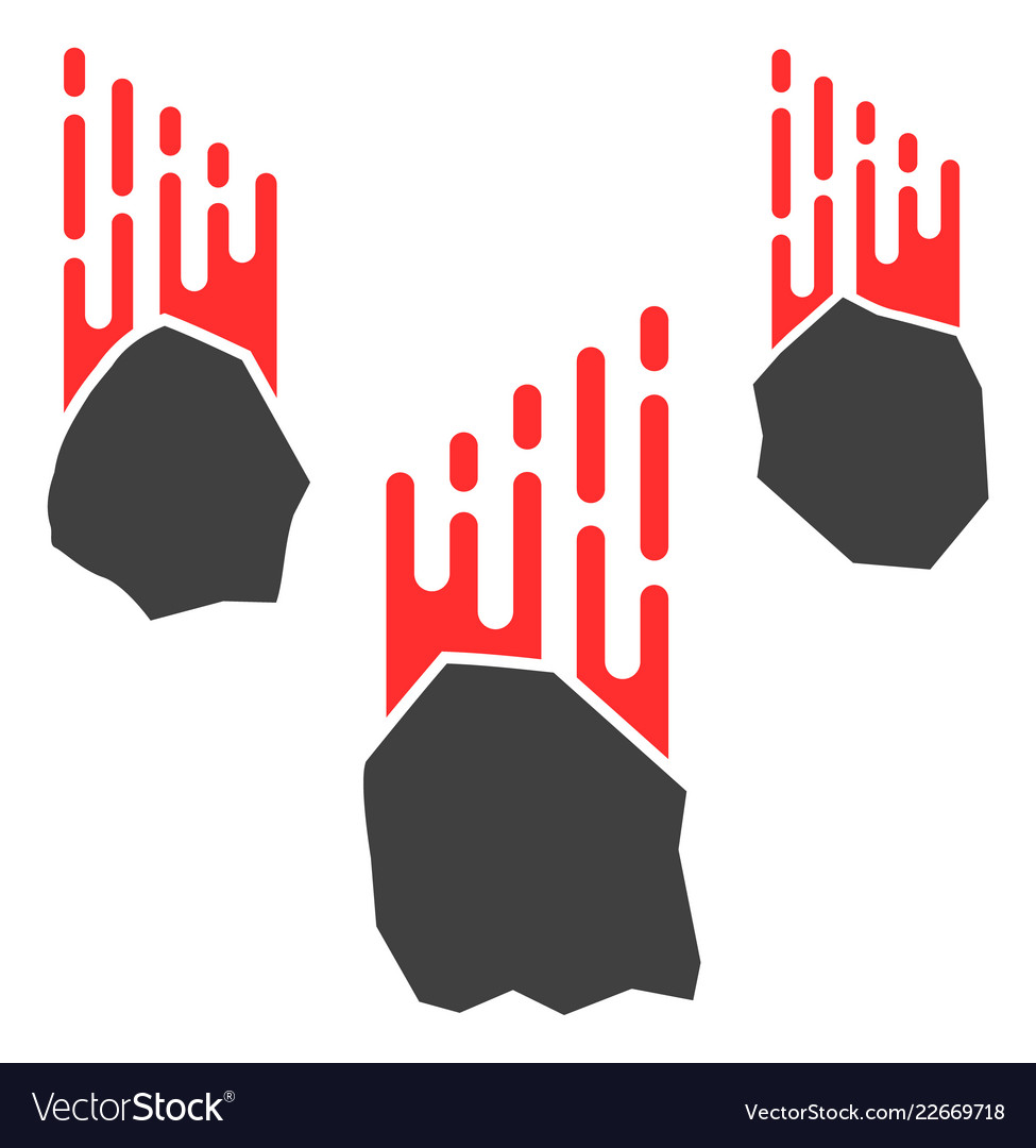 Falling rocks with fast speed effect