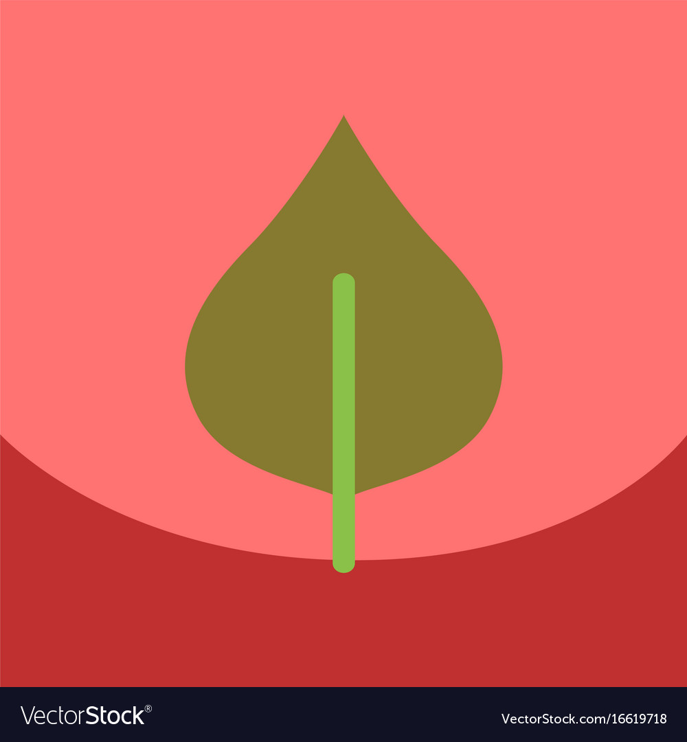 Flat icon design collection leaf of tree