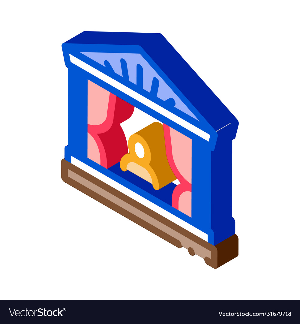 Greek ancient theater isometric icon