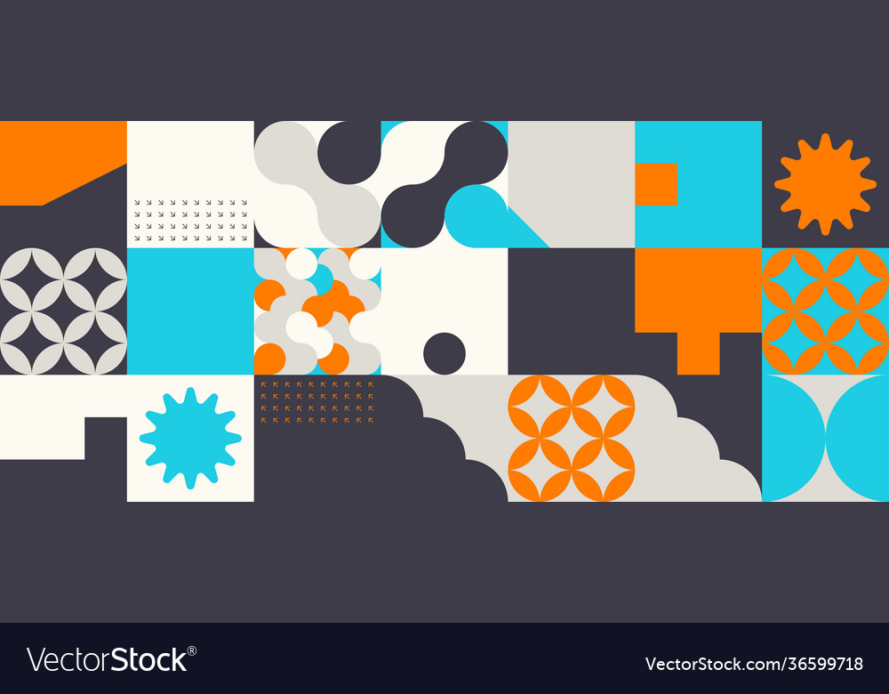 Horizontal abstract pattern design vector image Horizontal abstract pattern design