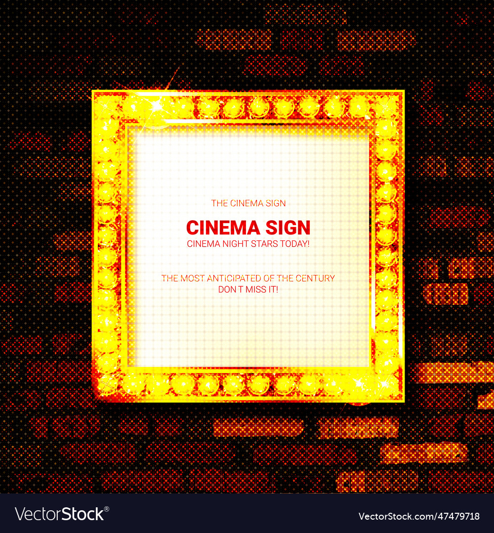 Light bulb frame with space for text on brick vector image Light bulb frame with space for text on brick
