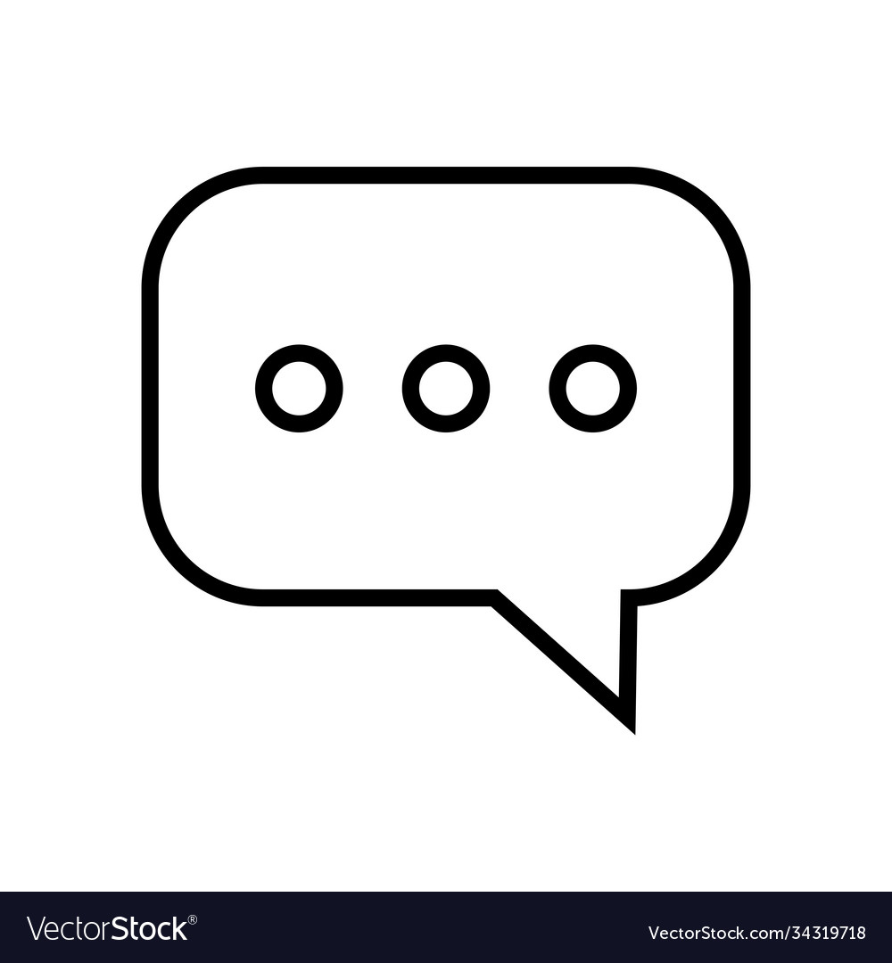 Message icon chat bubble editable stroke