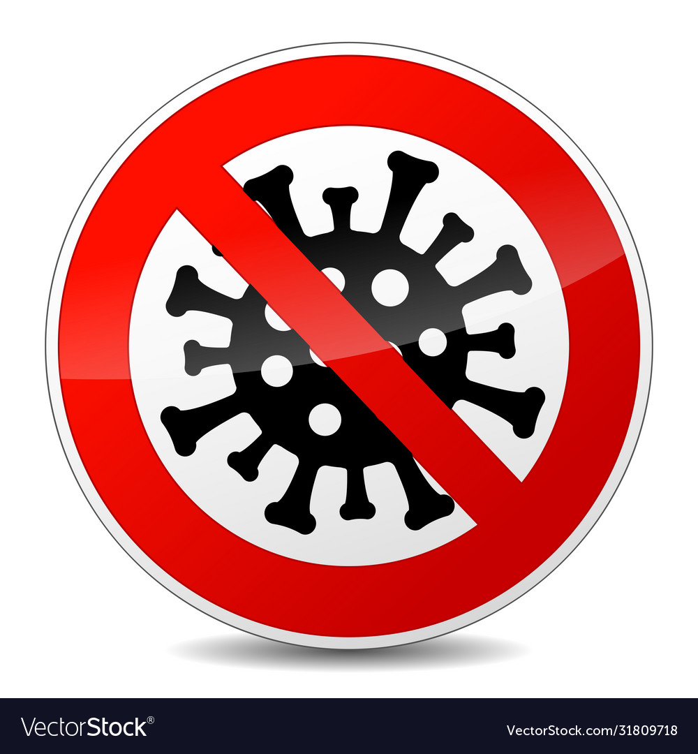 No virus sign icon Royalty Free Vector Image - VectorStock