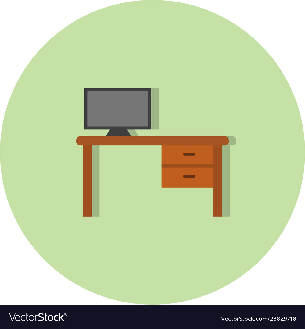 Office table icon Royalty Free Vector Image - VectorStock