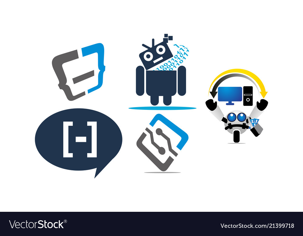 Programming code global set vector image Programming code global set