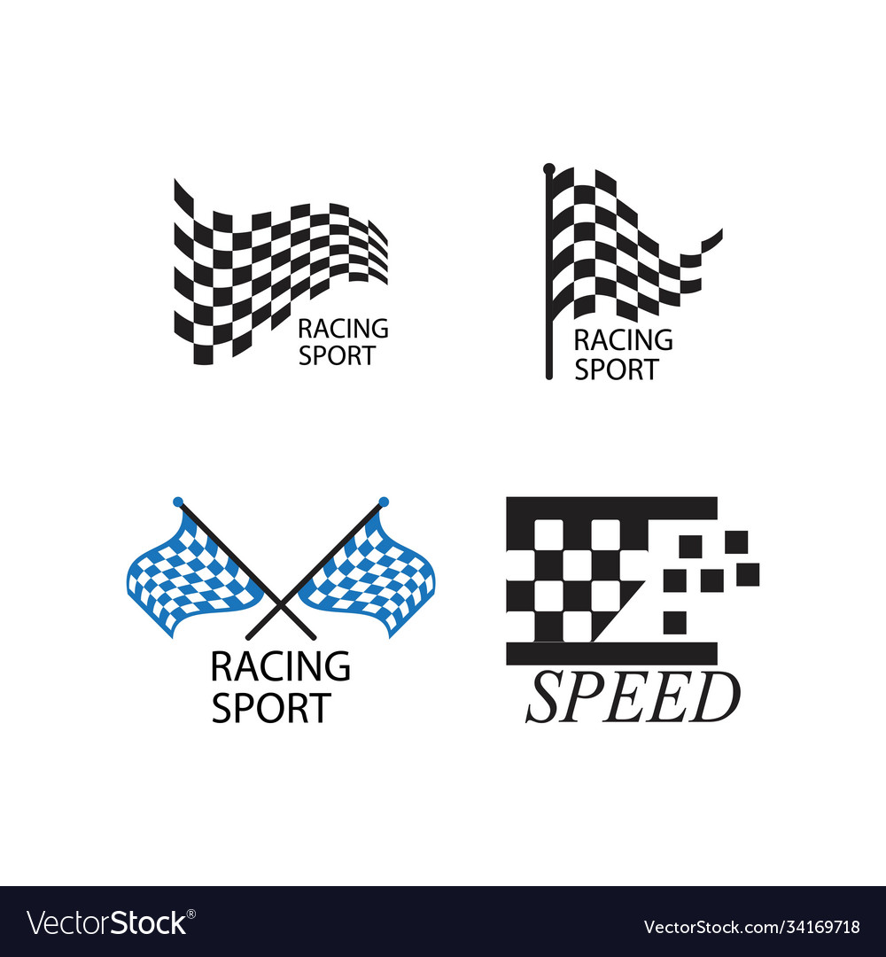 Race flag logo Royalty Free Vector Image - VectorStock