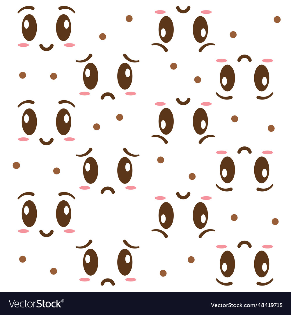 Seamless pattern background with borderless facial