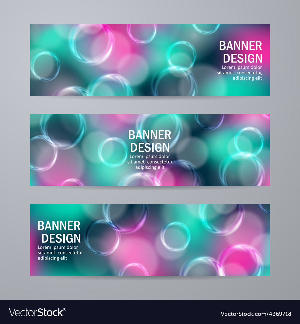 Set of templates for banners