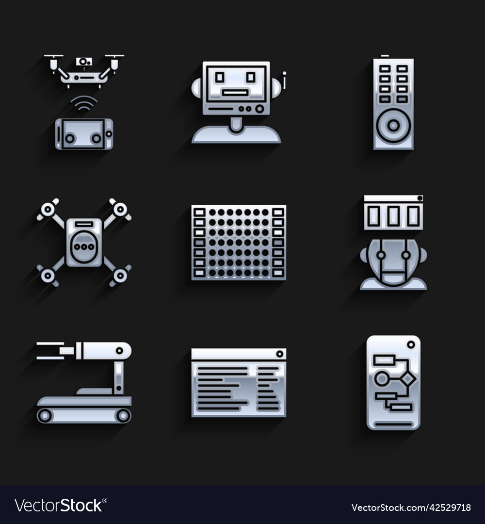 Set printed circuit board pcb software web vector image Set printed circuit board pcb software web