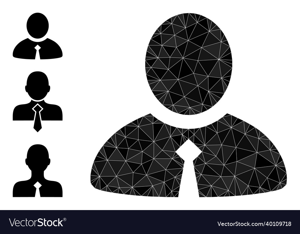 Triangle filled clerk icon with similar vector image Triangle filled clerk icon with similar