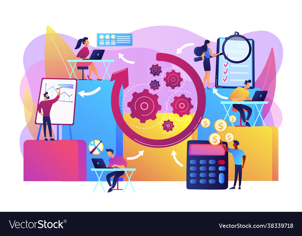 Workflow processes vector image Workflow processes